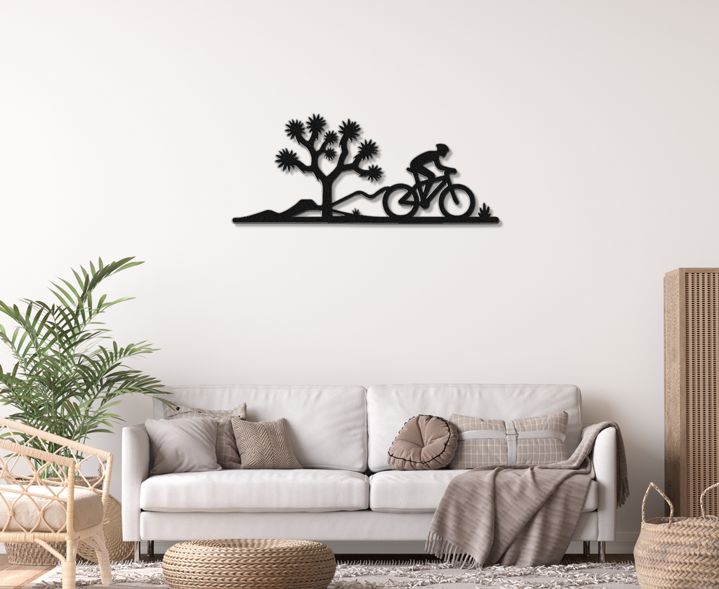 Joshua Tree Cycling Metal Wall Art
