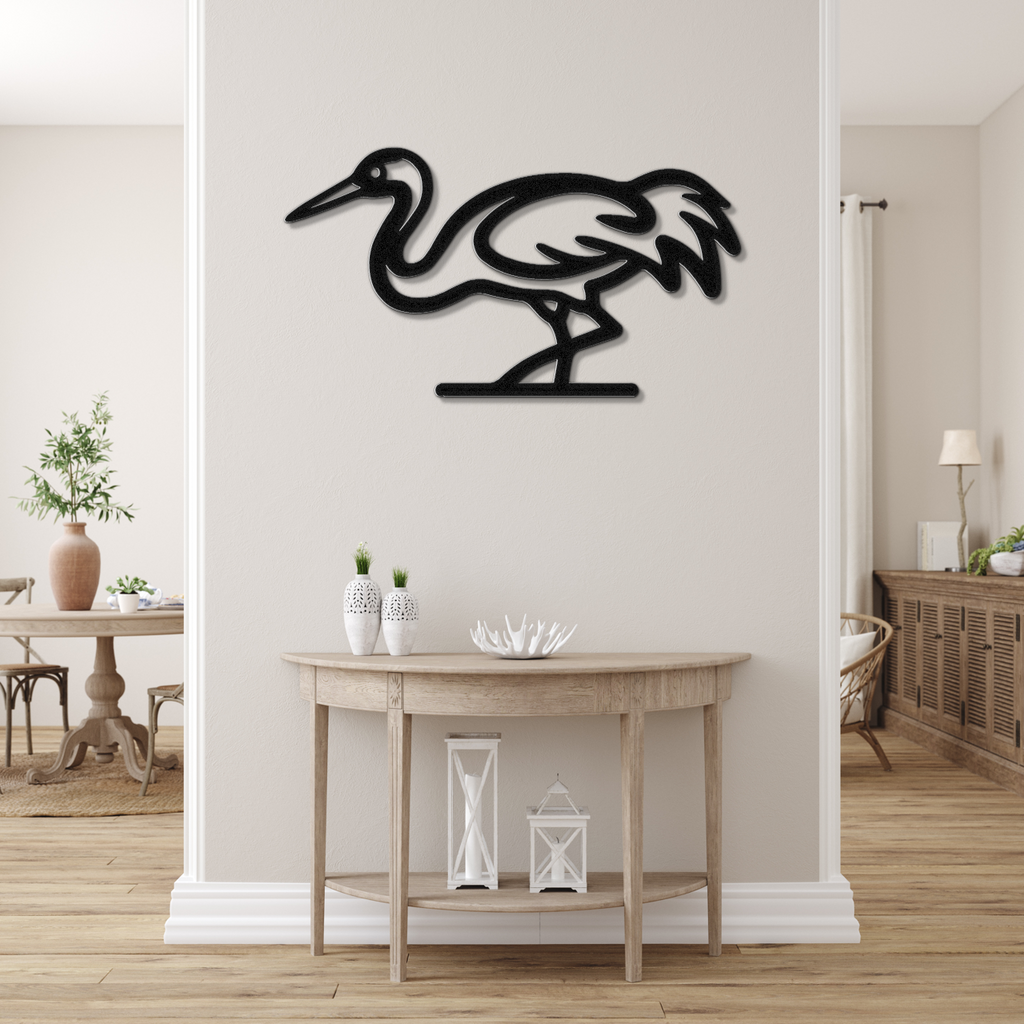 Crane Metal Wall Art