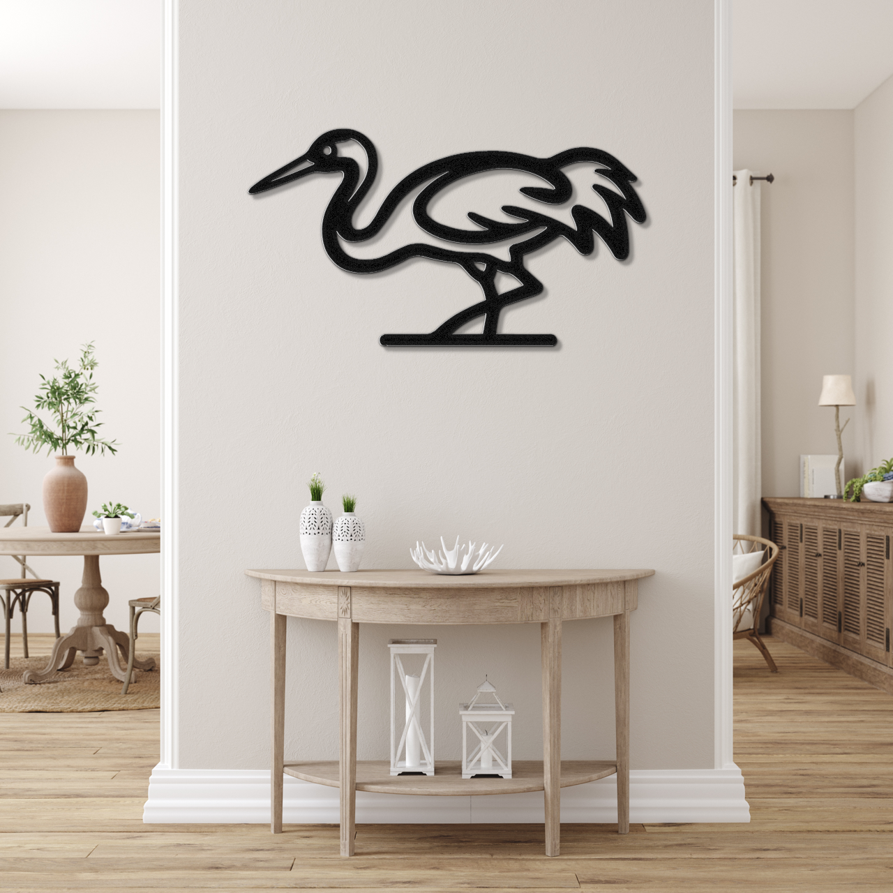 Crane Metal Wall Art