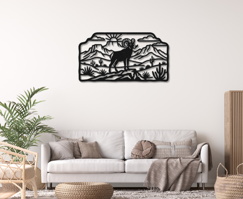 Bighorn Sheep Metal Wall Art