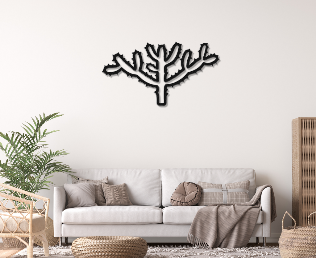 Cholla Cactus Metal Wall Art