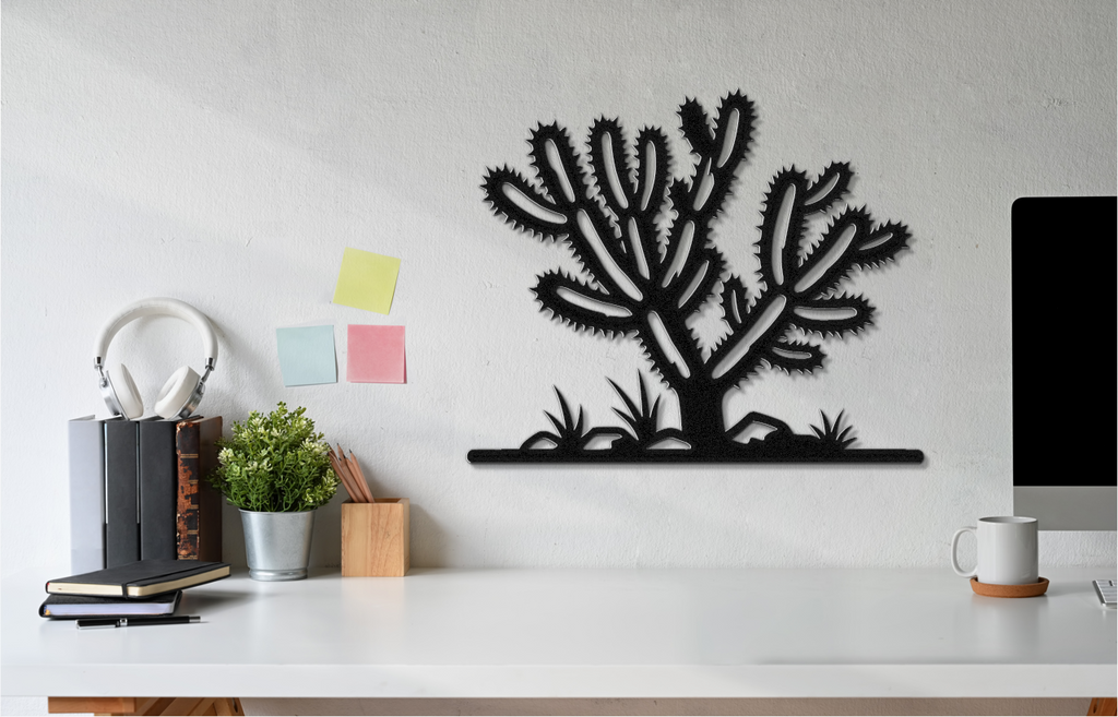 Cholla Cactus Metal Wall Art