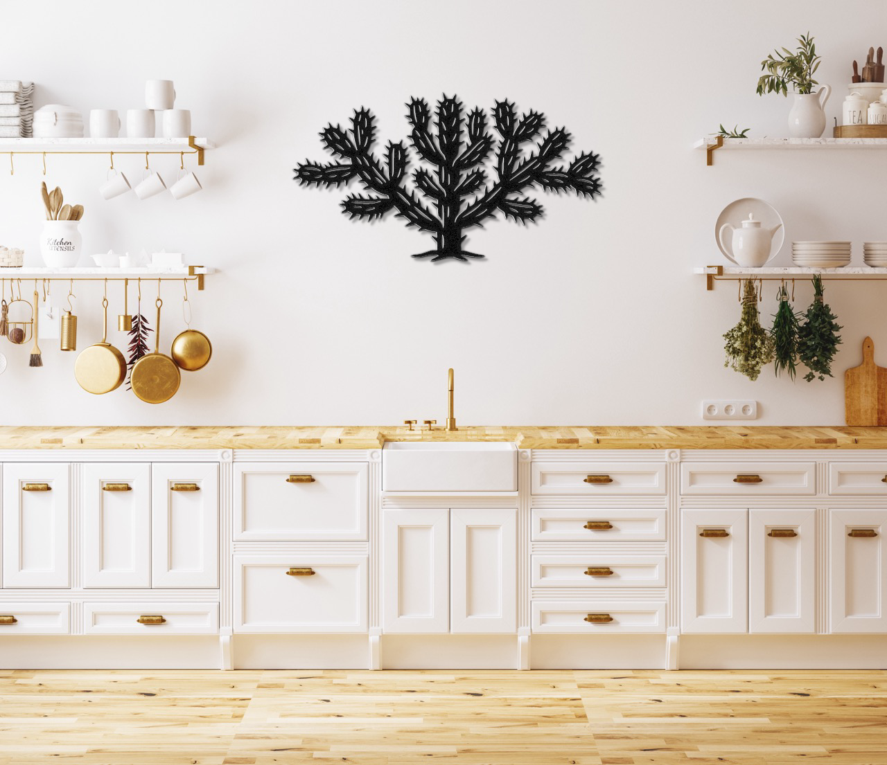 Cholla Cactus Metal Wall Art