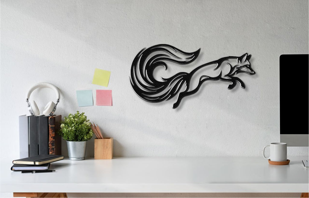 Sneaky Fox Metal Wall Art