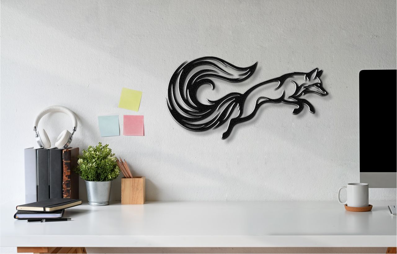 Sneaky Fox Metal Wall Art