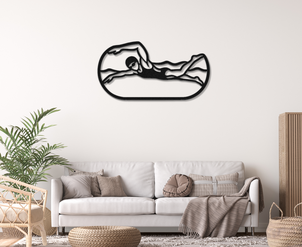 Swimmer Metal Wall Art