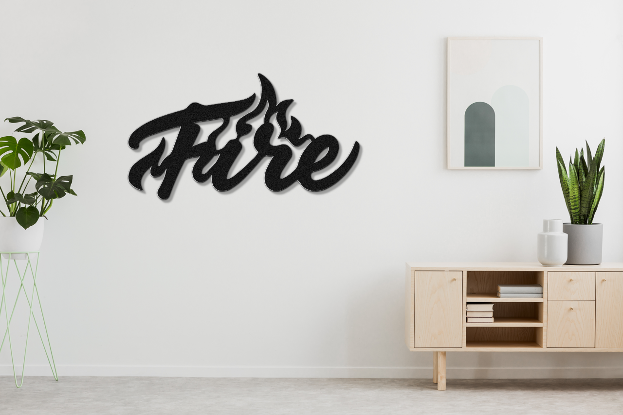 Abstract Fire Metal Wall Art