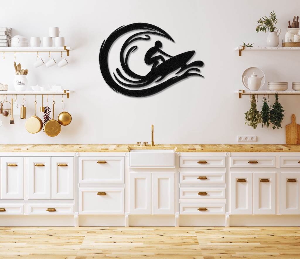 Surfer Metal Wall Art