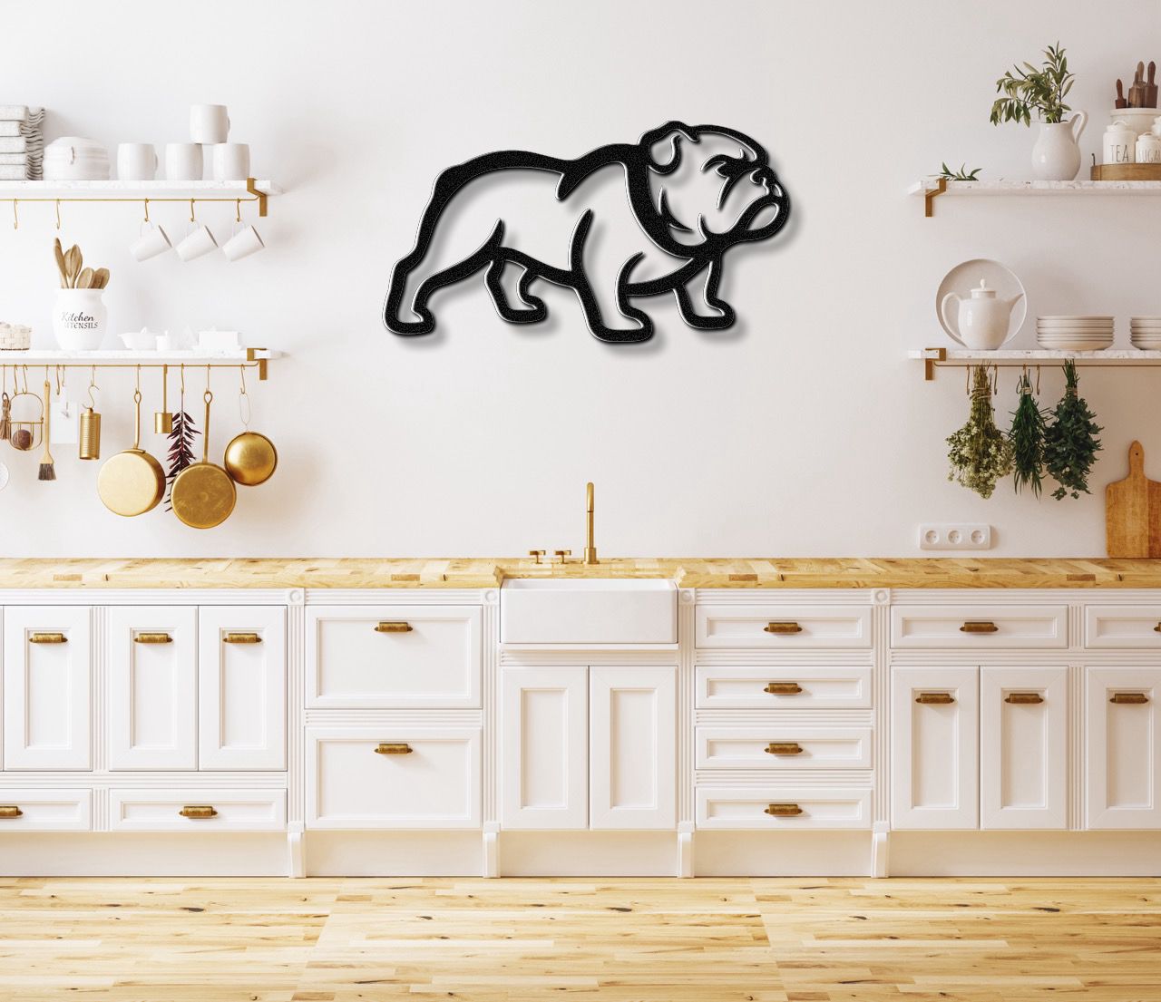 Bulldog Metal Wall Art