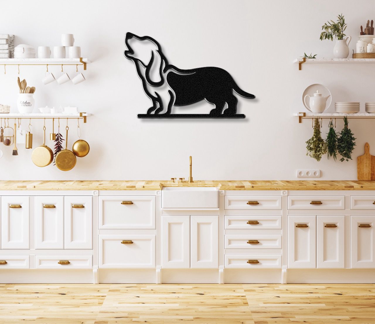 Basset Hound Metal Wall Art