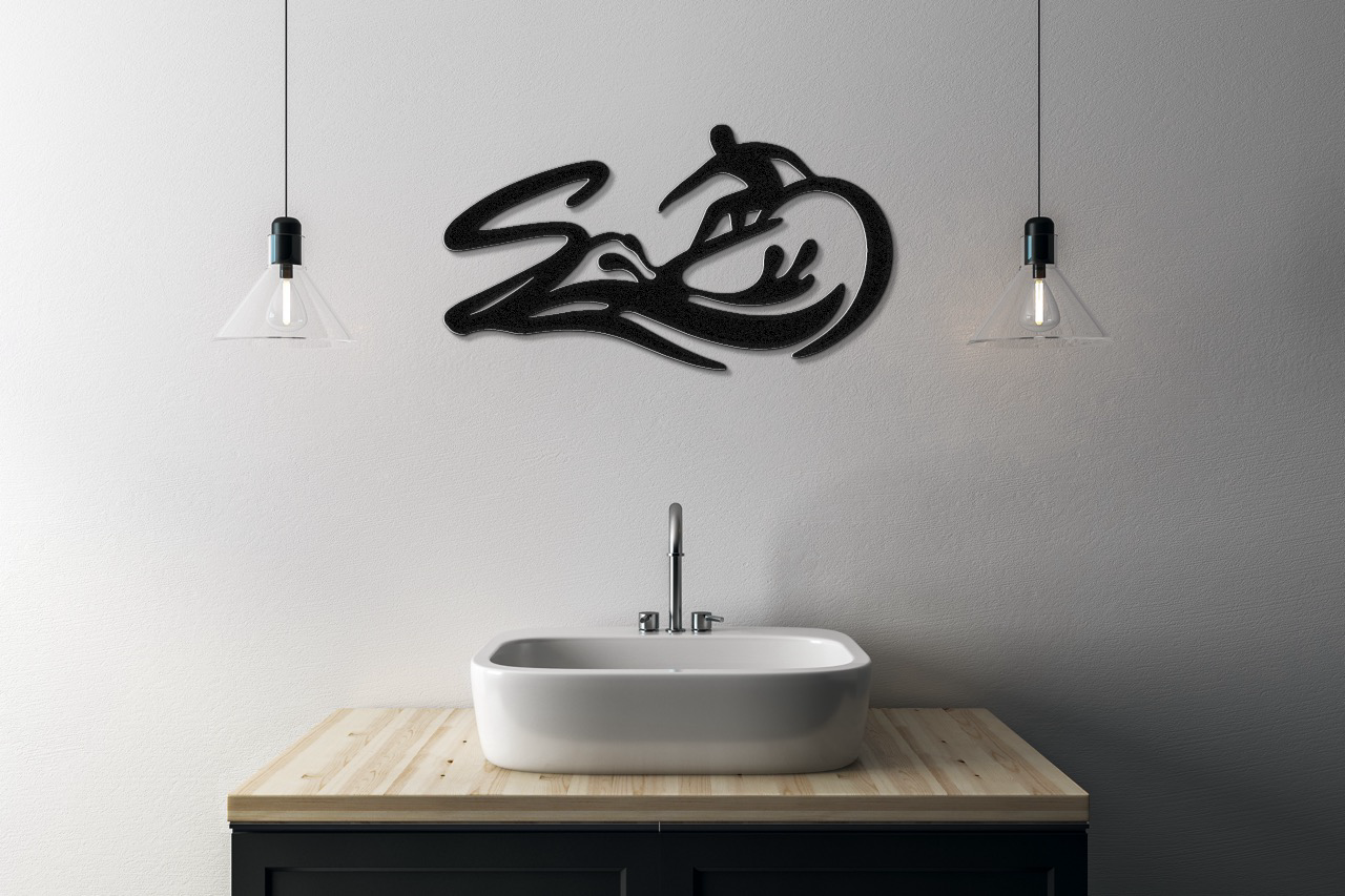 Surfer Metal Wall Art