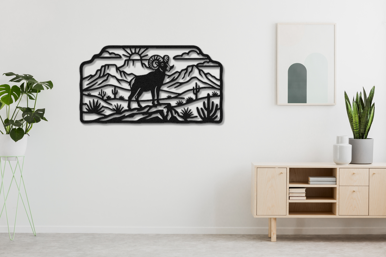 Bighorn Sheep Metal Wall Art