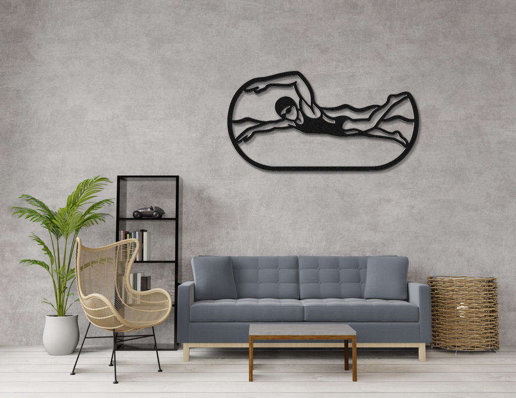 Swimmer Metal Wall Art