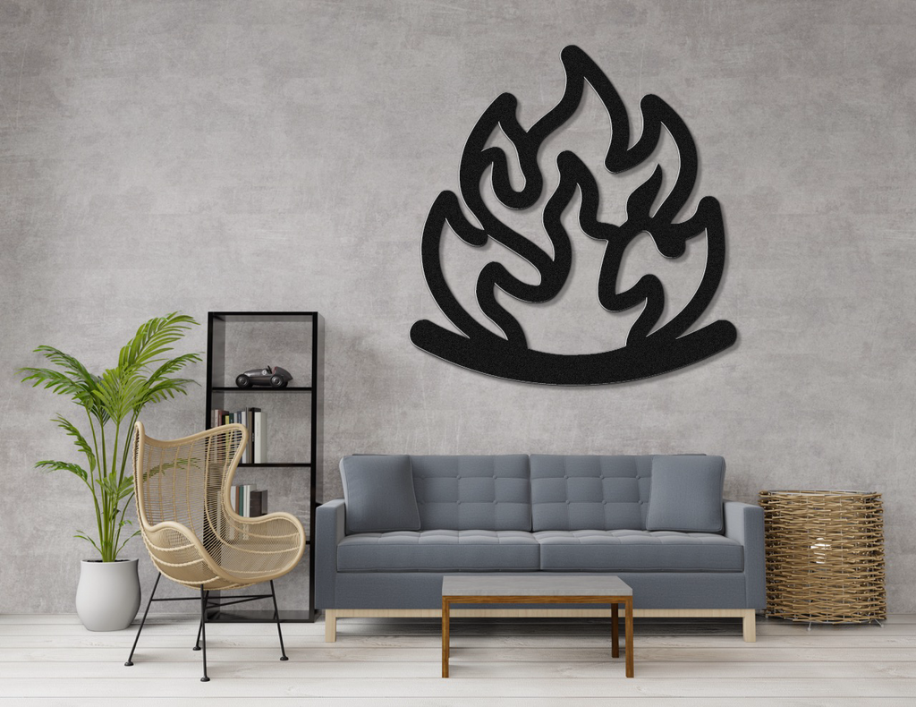 Abstract Fire Metal Wall Art