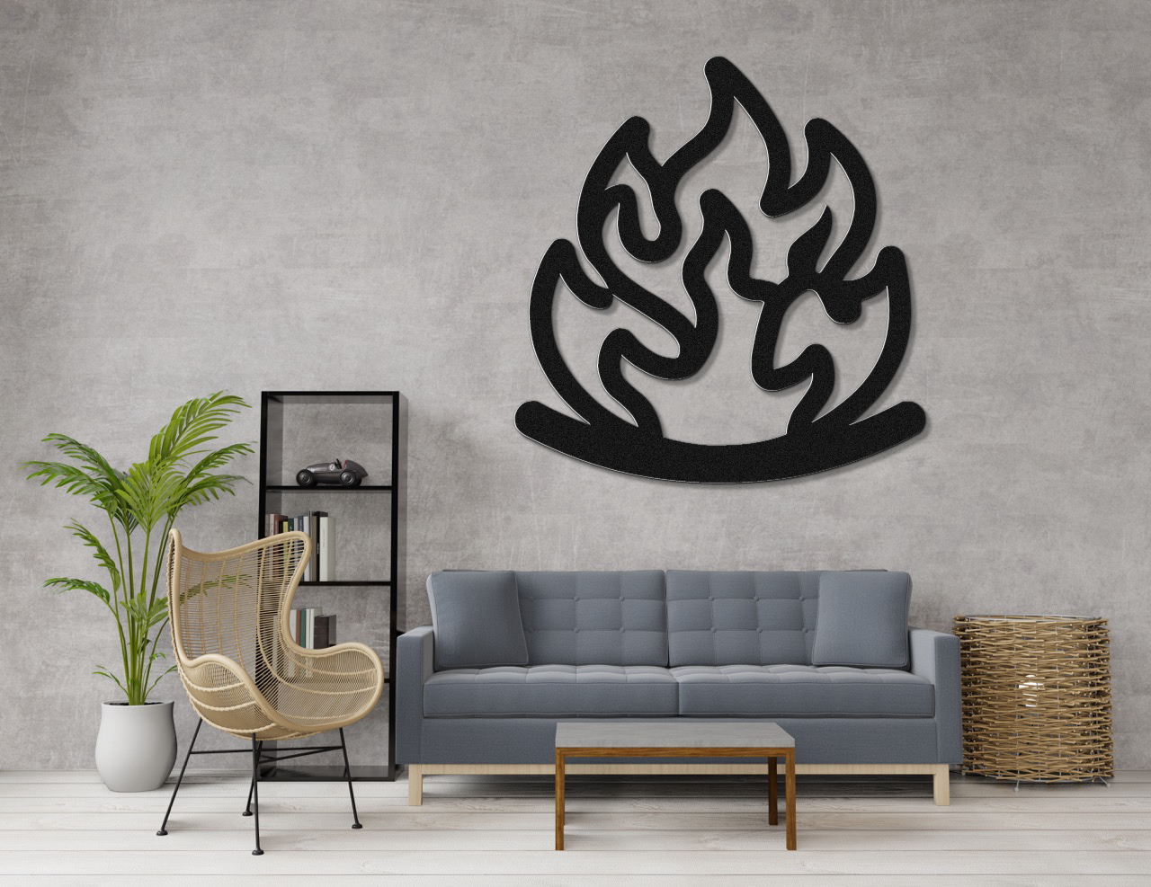 Abstract Fire Metal Wall Art