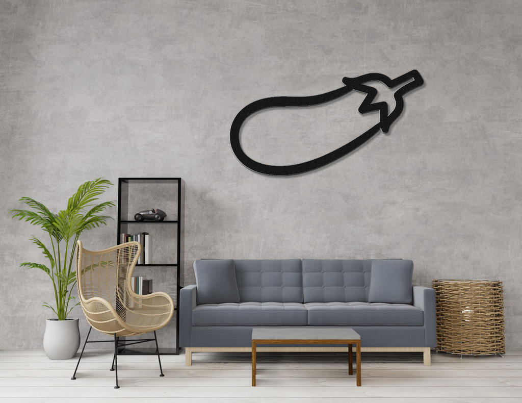 Eggplant Metal Wall Art