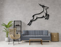 Jumping Deer Metal Wall Art