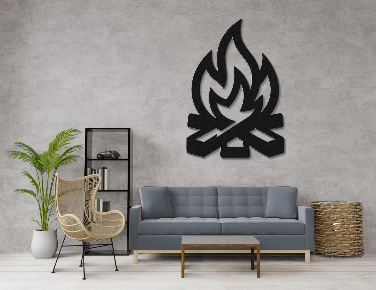 Campfire Metal Wall Art