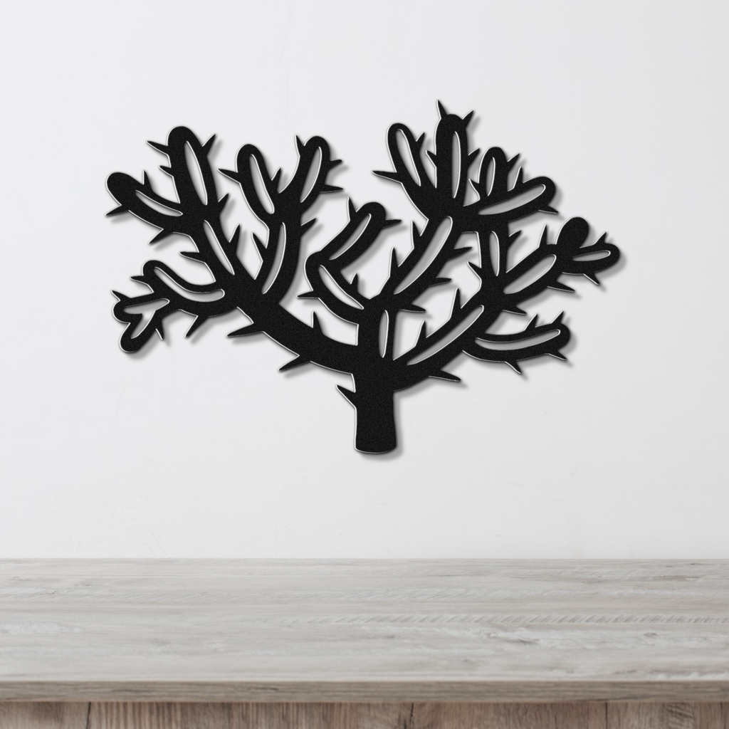 Cholla Cactus Metal Wall Art