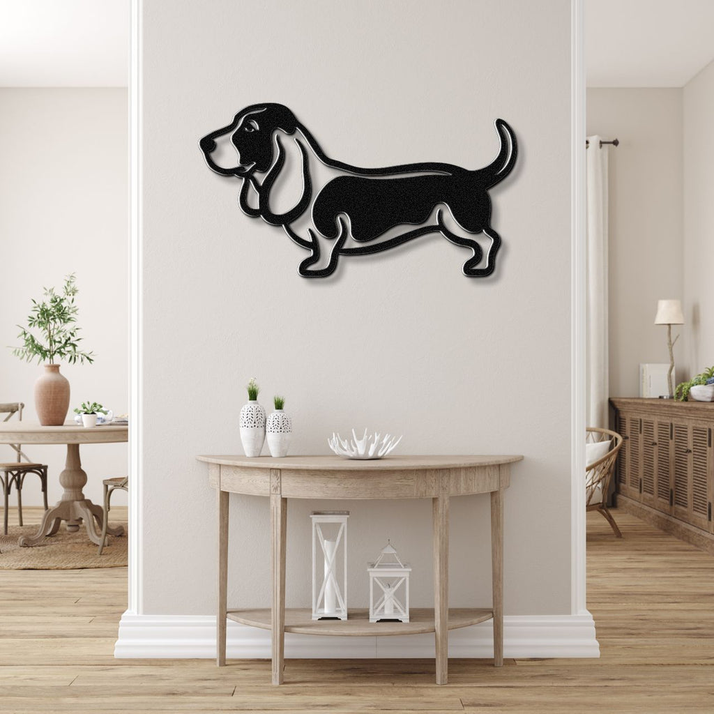 Basset Hound Metal Wall Art