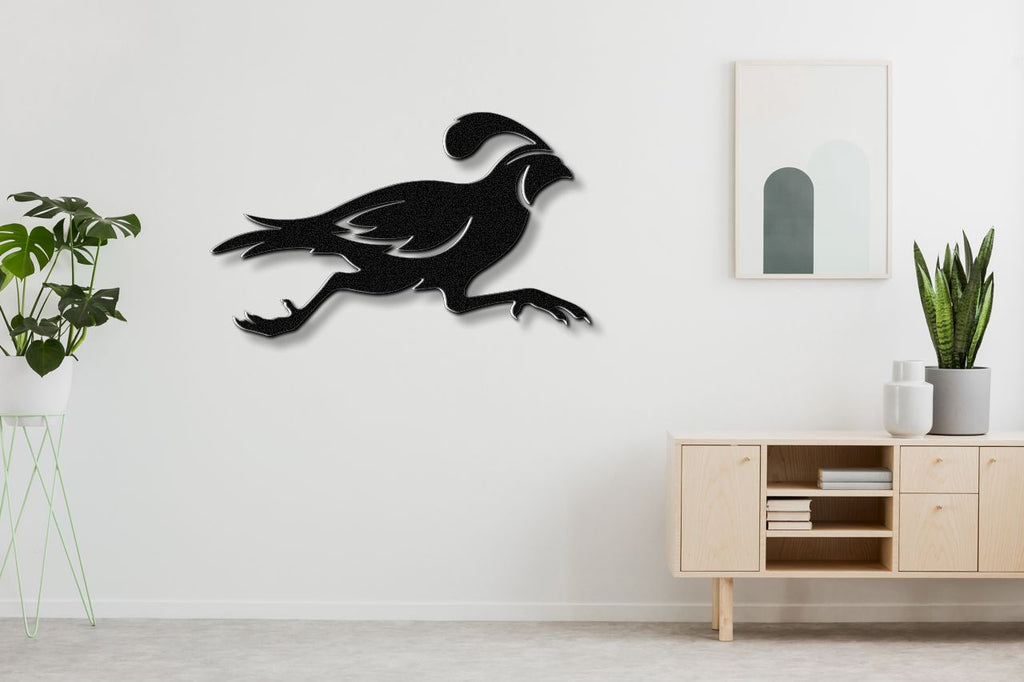 Running Quail Metal Wall Art