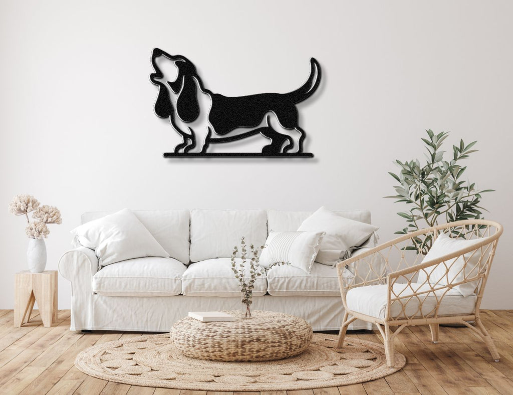 Basset Hound Metal Wall Art