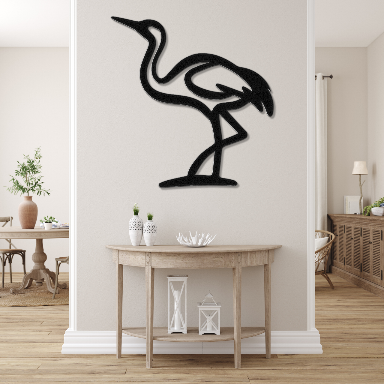 Crane Metal Wall Art