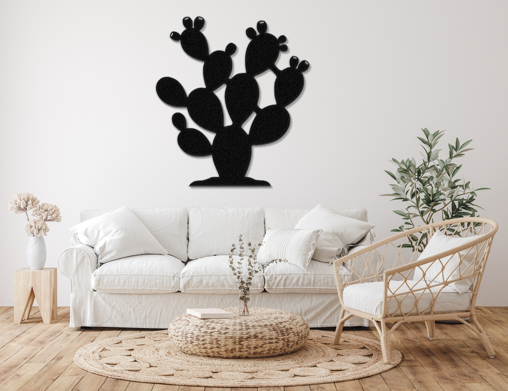 Prickly Pear Cactus Metal Wall Art