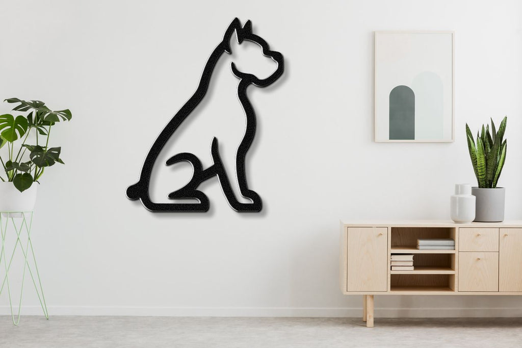 Boxer Dog Metal Wall Art