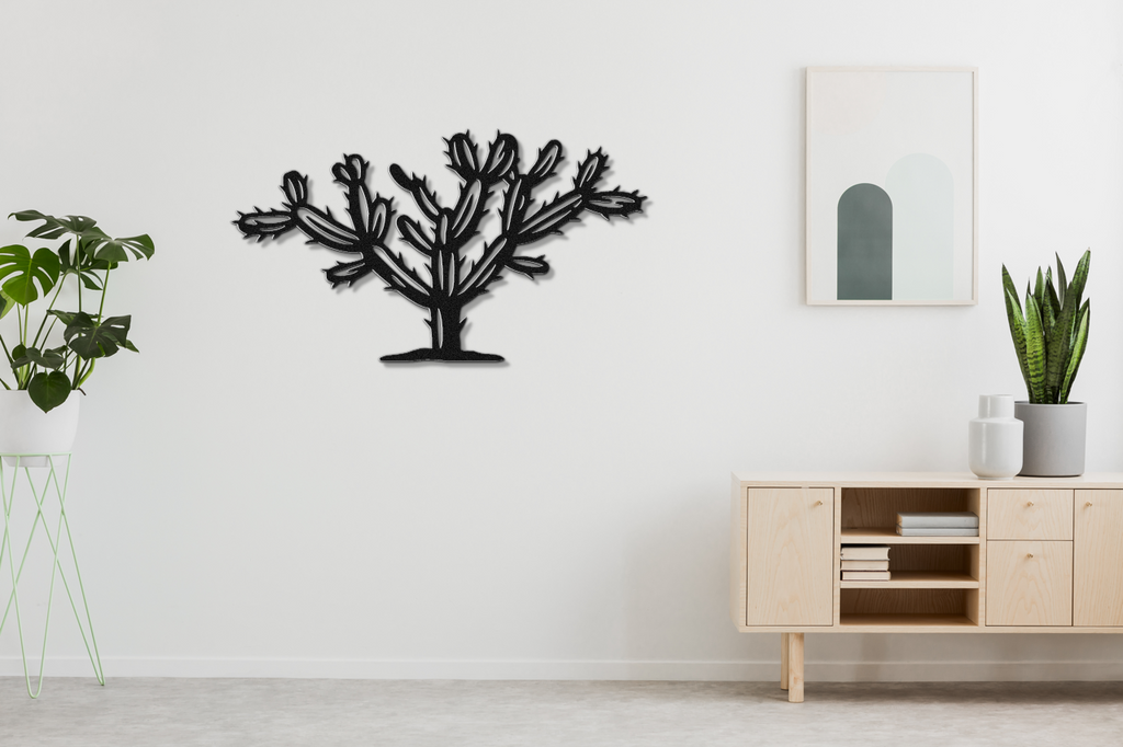 Cholla Cactus Metal Wall Art