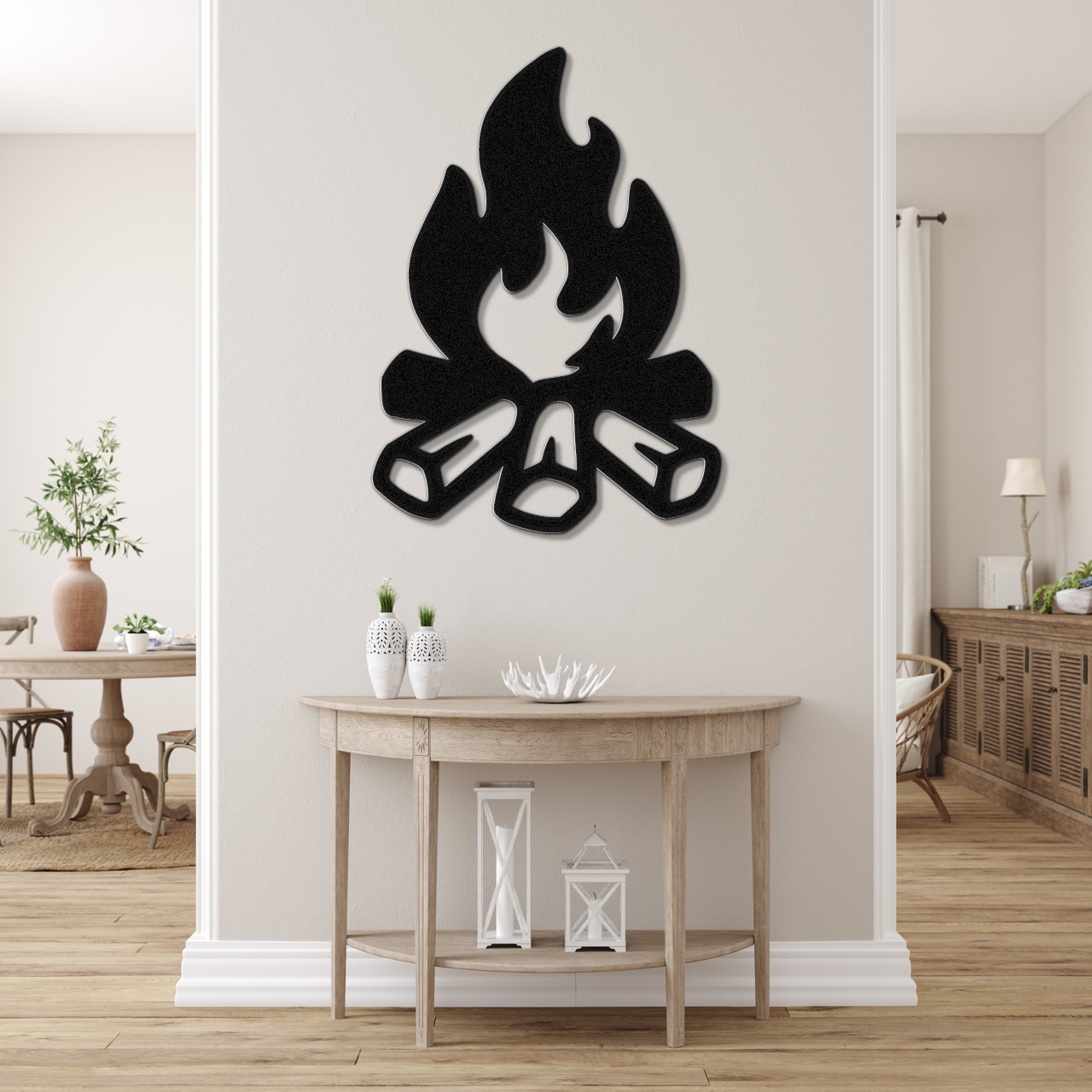 Campfire Metal Wall Art