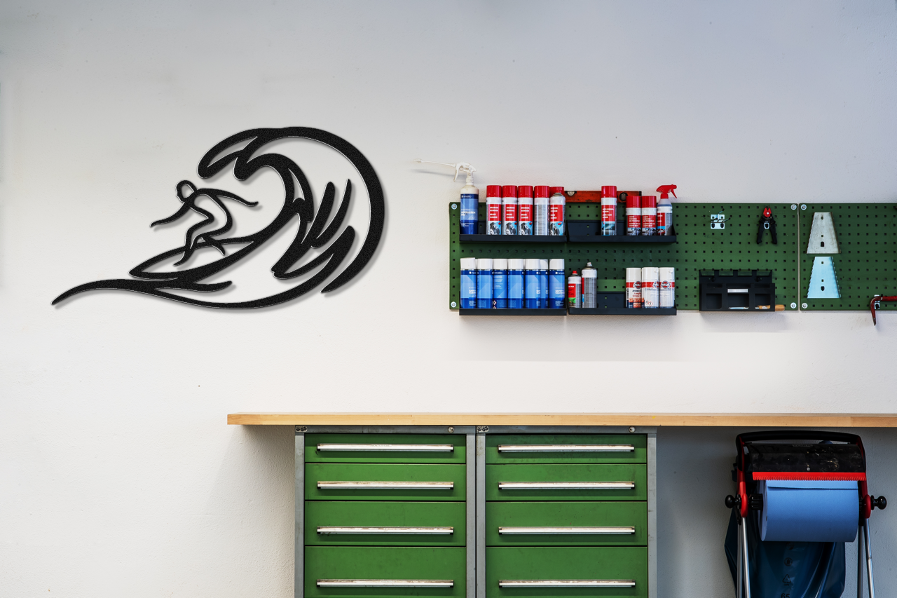 Surfer Metal Wall Art