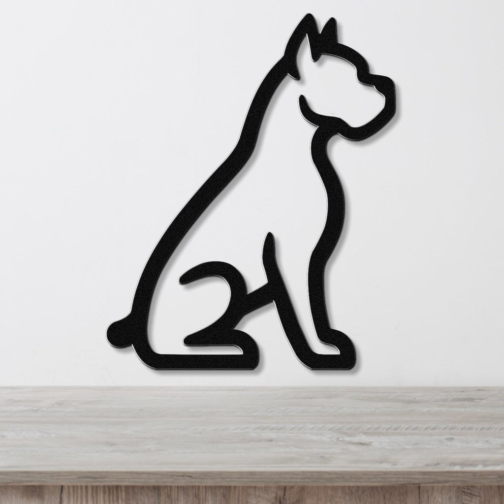 Boxer Dog Metal Wall Art