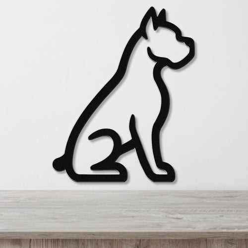 Boxer Dog Metal Wall Art