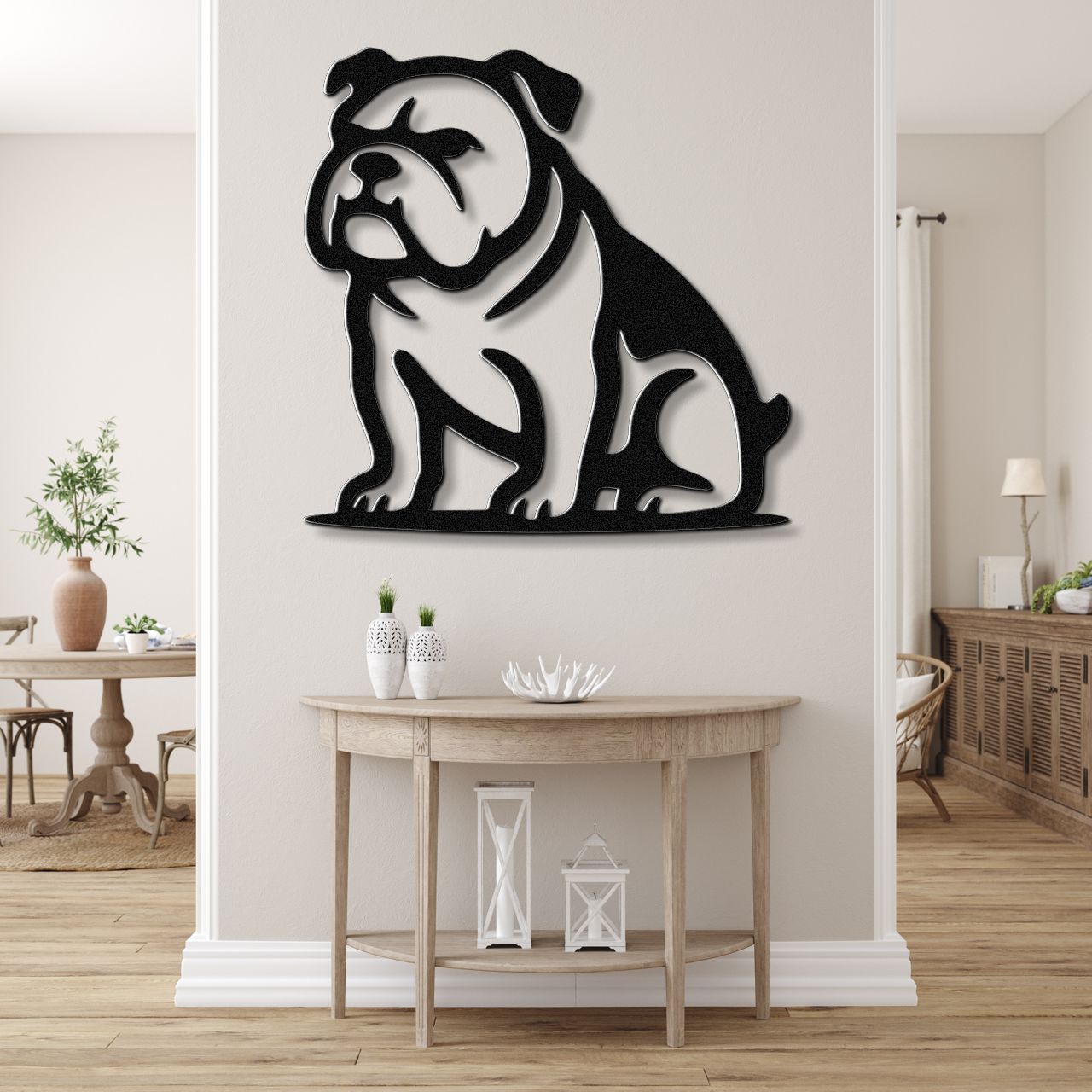 Bulldog Metal Wall Art