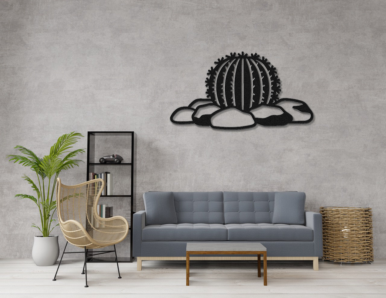 Barrel Cactus Metal Wall Art