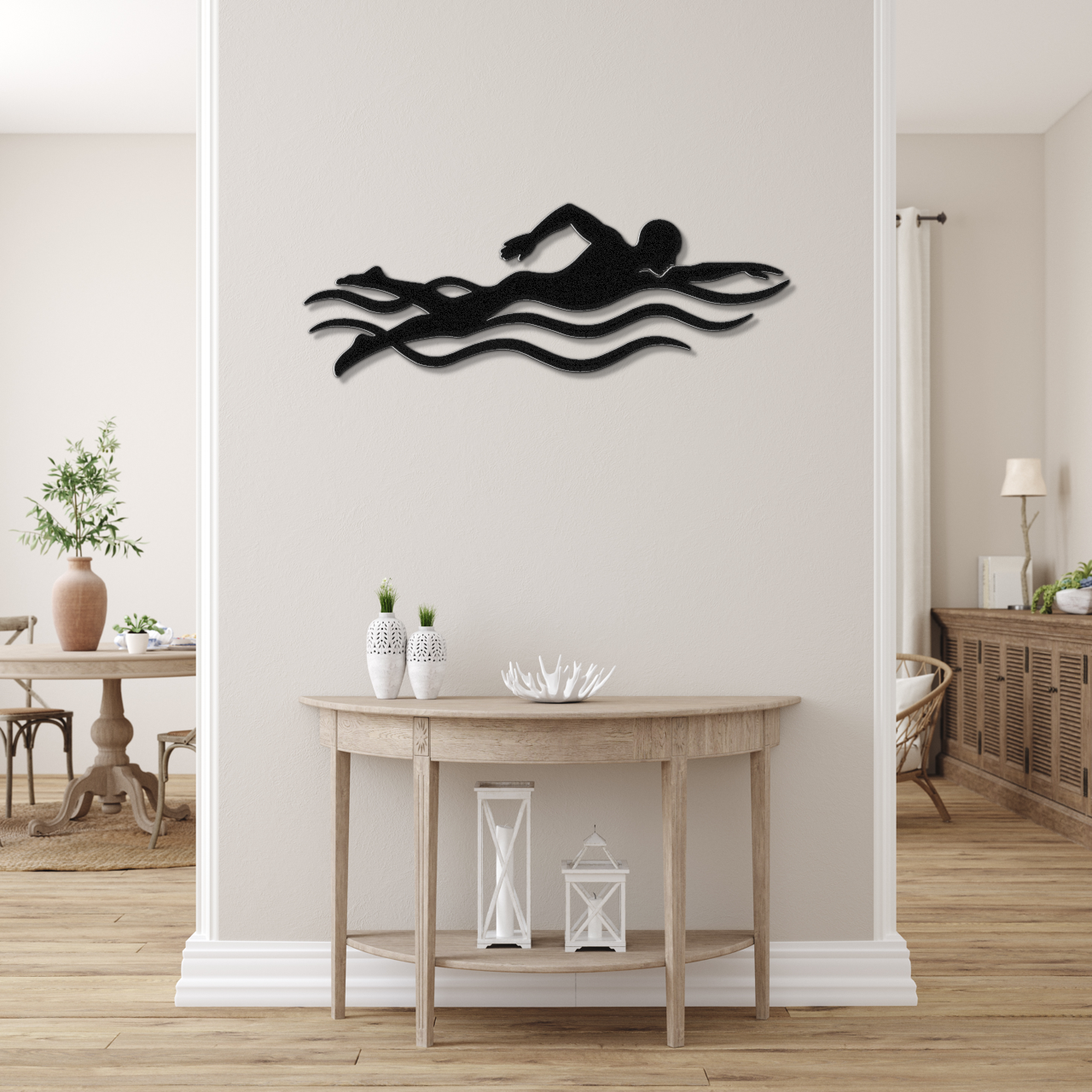 Swimmer Metal Wall Art