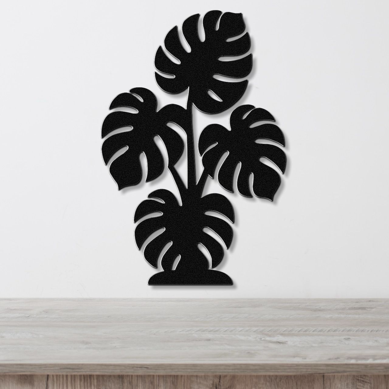 Monstera Plant Metal Wall Art