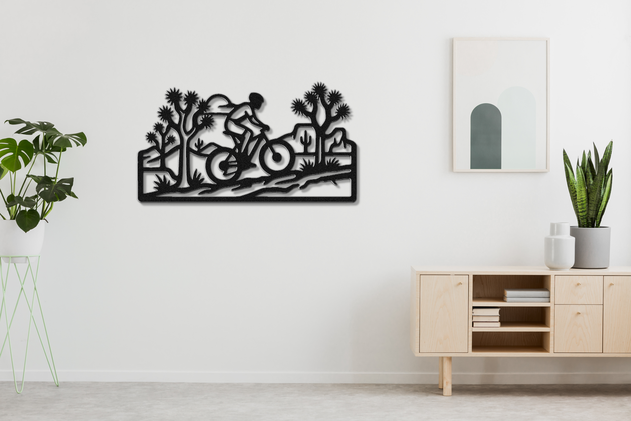 Joshua Tree Cycling Metal Wall Art