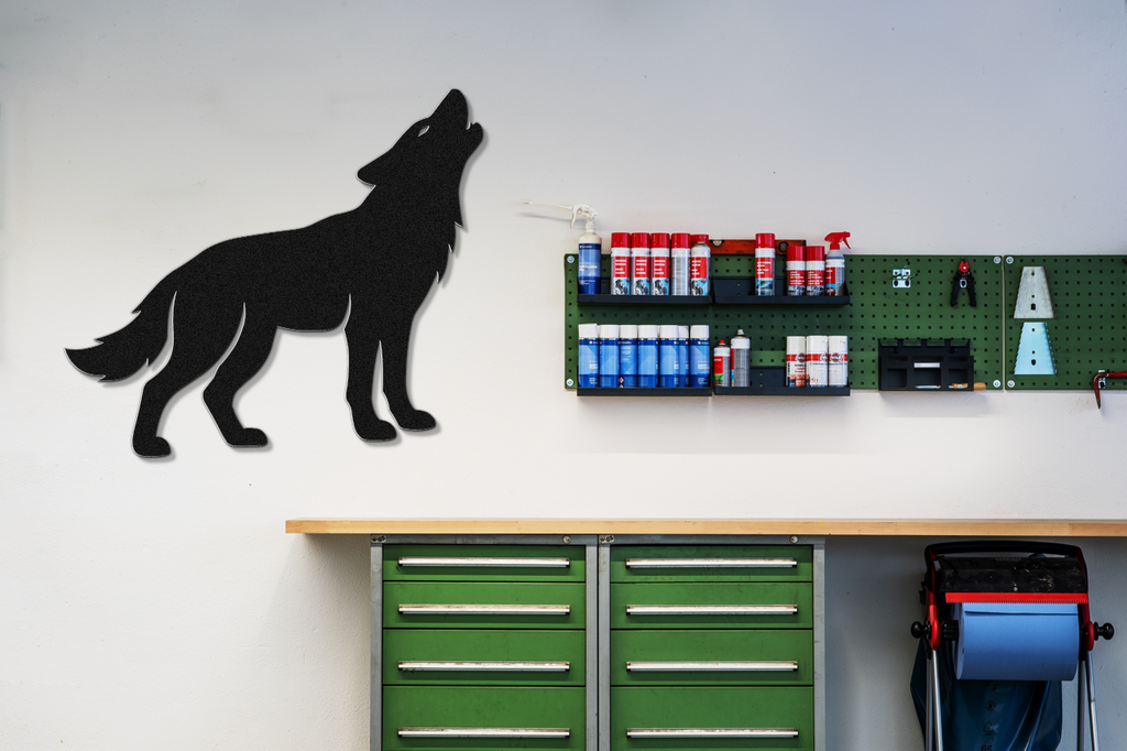 Howling Coyote Metal Wall Art