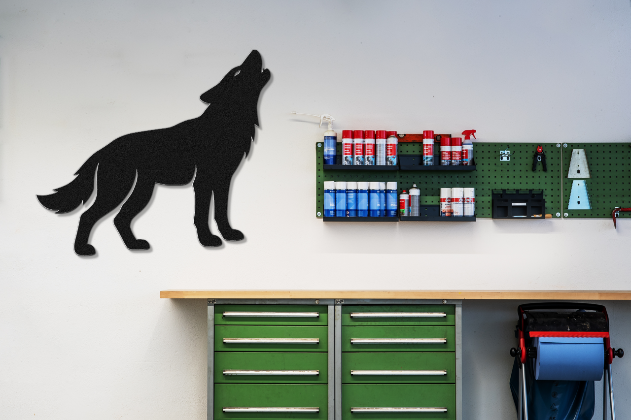Howling Coyote Metal Wall Art