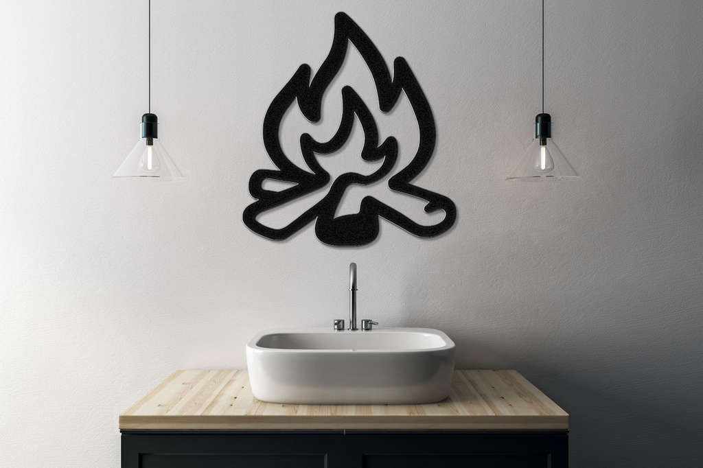 Campfire Metal Wall Art
