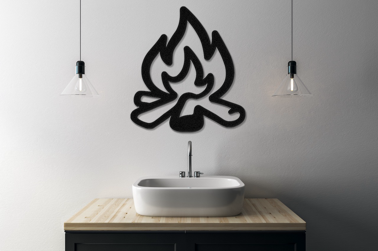 Campfire Metal Wall Art