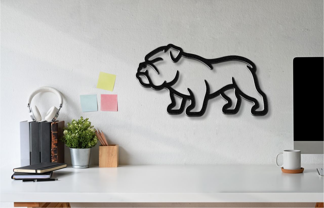 Bulldog Metal Wall Art