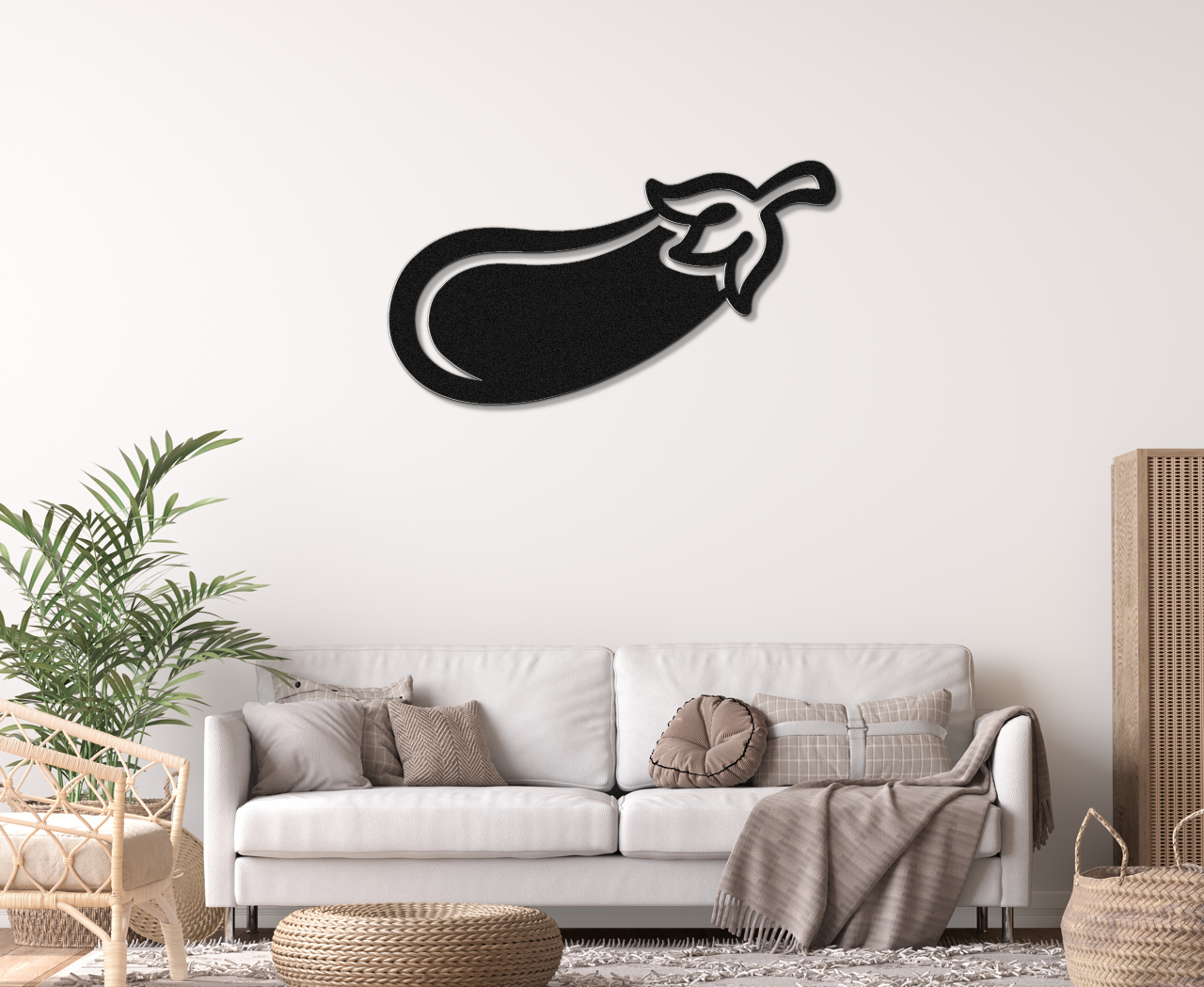Eggplant Metal Wall Art