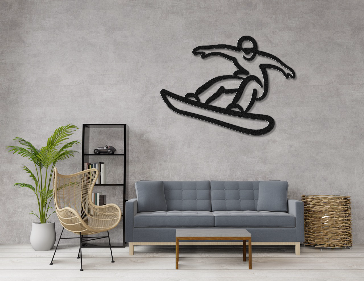Snowboarding Metal Wall Art