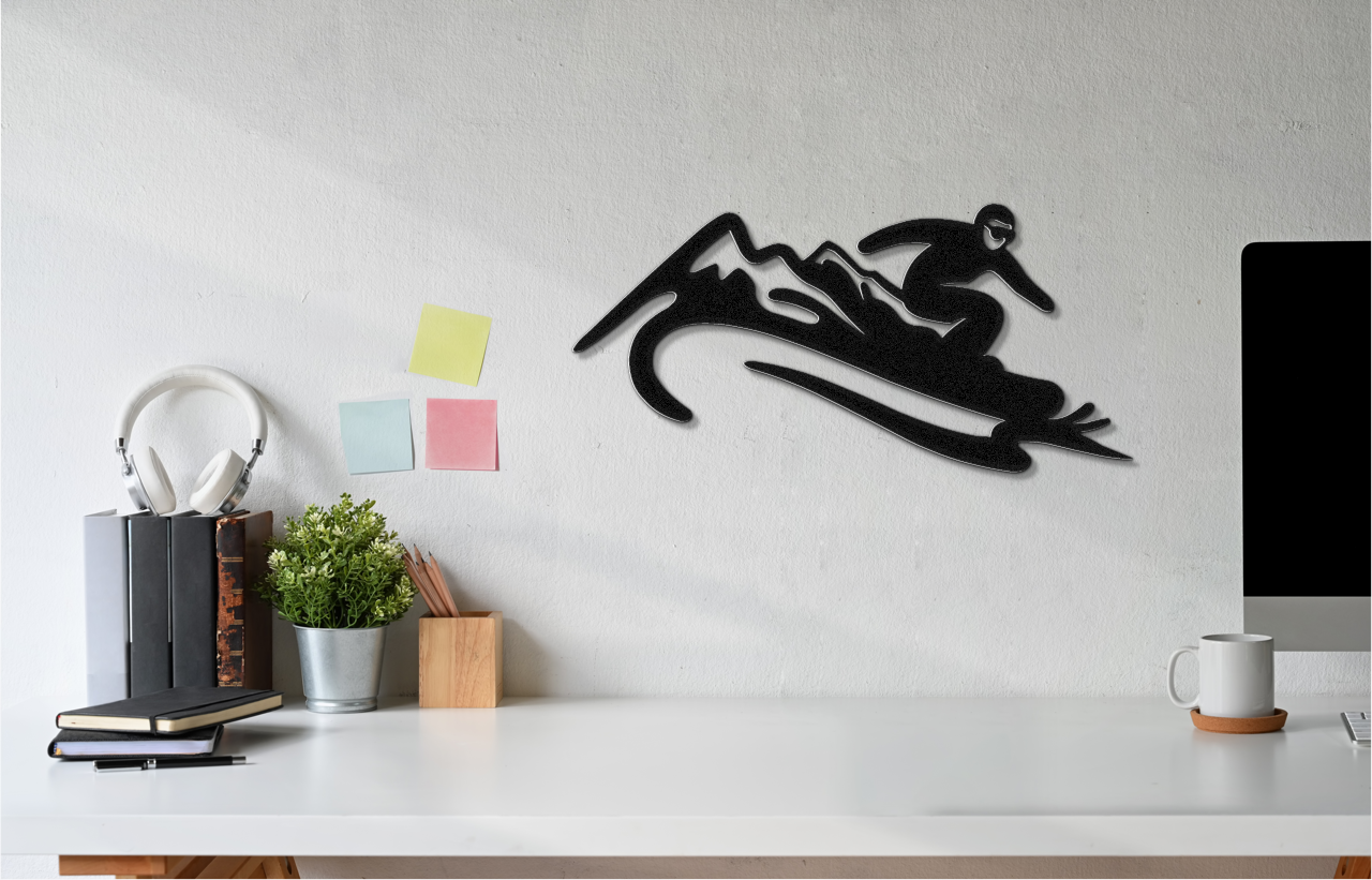 Snowboarding Metal Wall Art