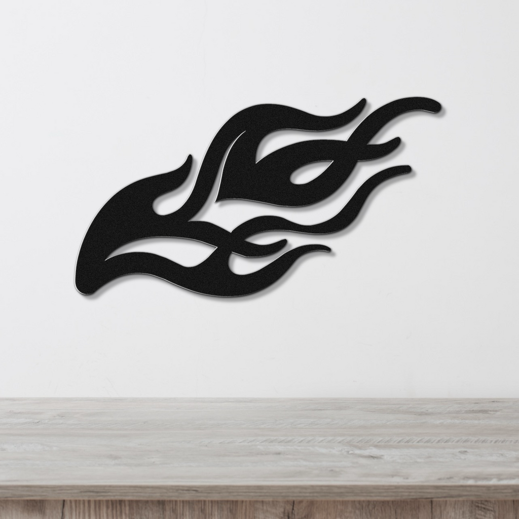 Abstract Fire Metal Wall Art