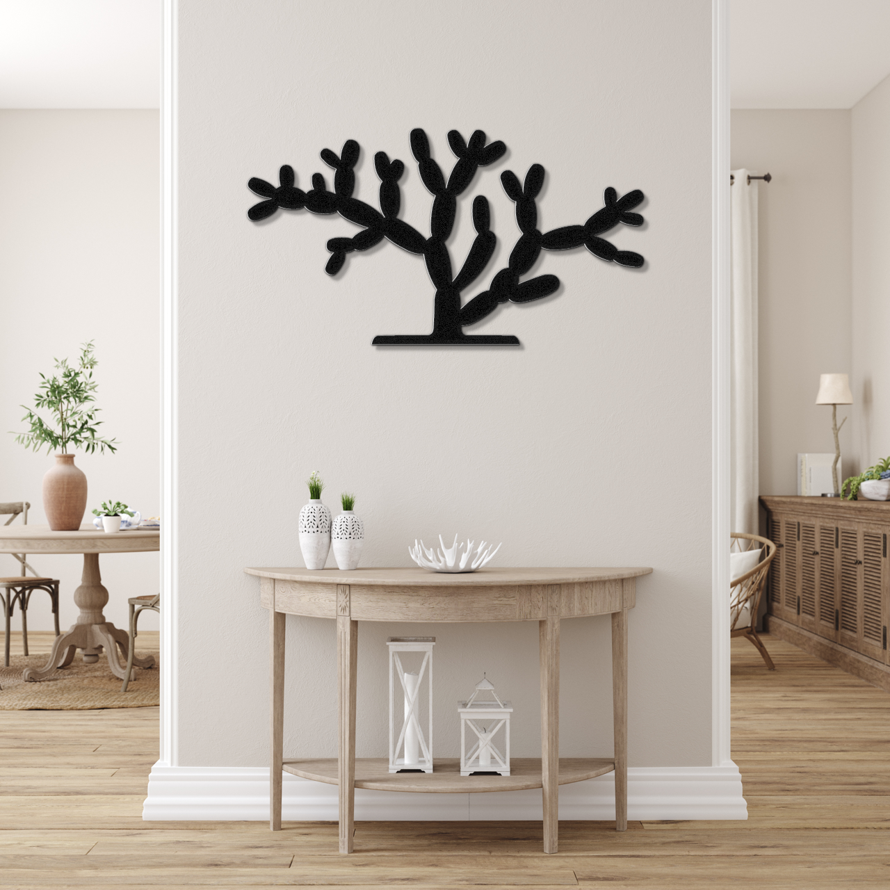 Cholla Cactus Metal Wall Art