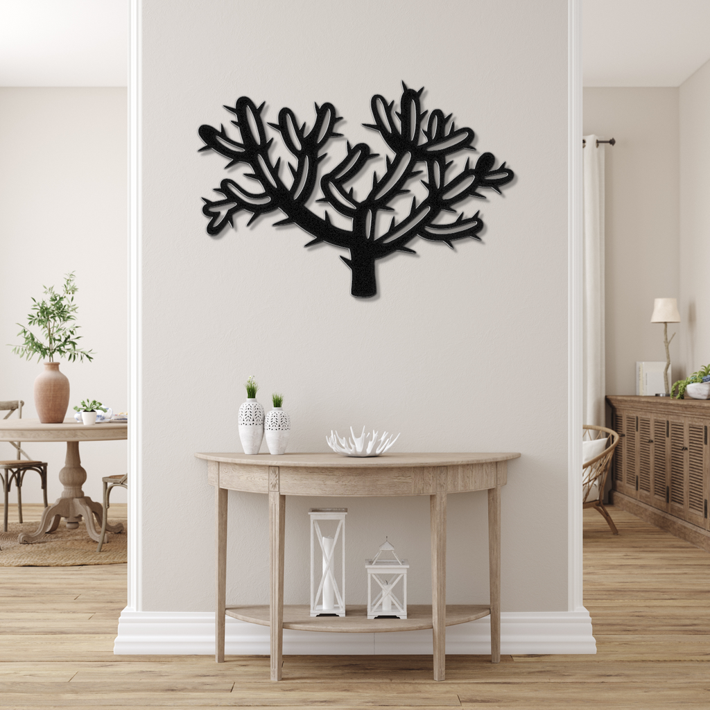 Cholla Cactus Metal Wall Art